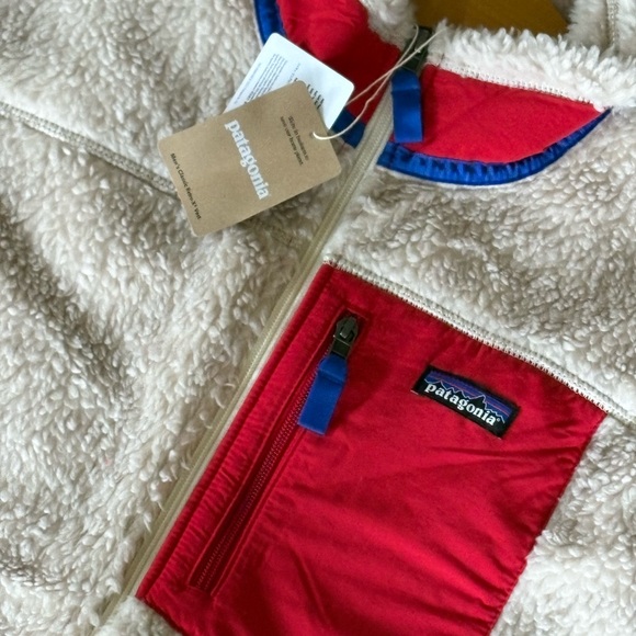 NWT Patagonia Men’s Retro X Fleece Vest Natural & Touring Red Size XL Jacket NEW - Picture 6 of 7